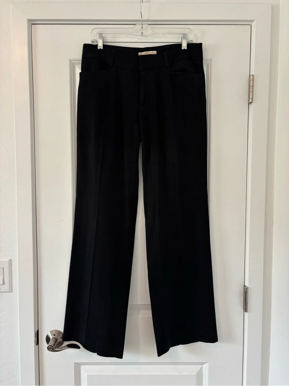 Michael Kors Low Rise Wide-Leg Black Dress Pant
